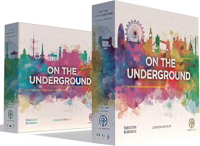 On The Underground: London/Berlin - Train Route Building, Strategy Board Game, 2 City Maps, Family Game, Ages 14+, 2-5 Players, 60 Min