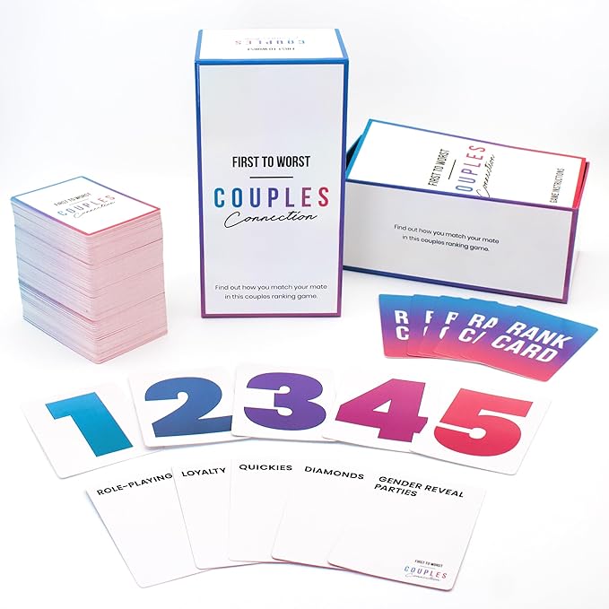 Couples Connection Party Game - The Game About How Your Mate Ranks Things - Adult Card Game for Partners, Husbands, Wives, Girlfriends, Boyfriends and Board Games Night with Your Group