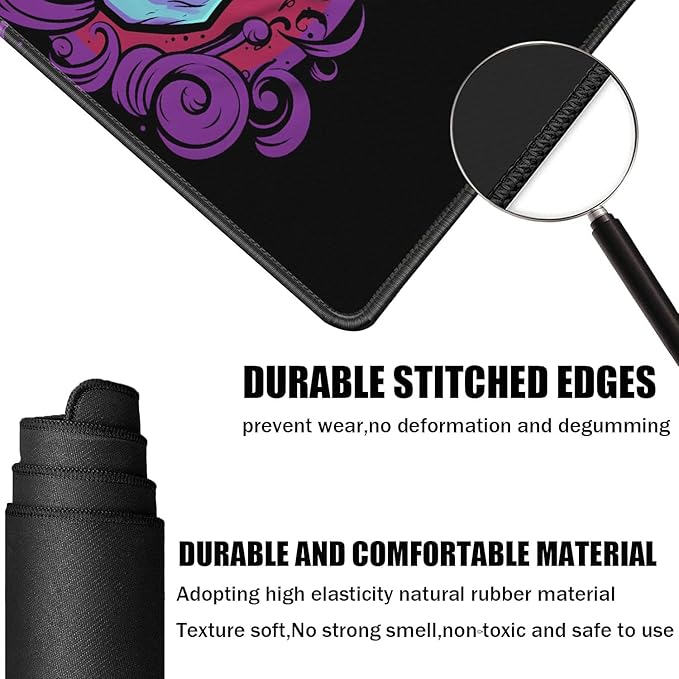 Board Game for TCG Playmat Table Mats Games Size 60X35 cm Mousepad Compatible for MTG RPG CCG Trading Card Game Play mats with 6 Dice (Playmat 130)