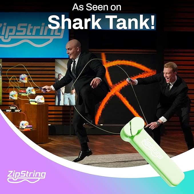 Original - As Seen on Shark Tank - Classic ZipString Rope Launcher Toy, Perfect for Kids & Adults - Fly a String Loop in The Air for Endless Tricks & Fun, Wonderment Awaits,Luscious Lime