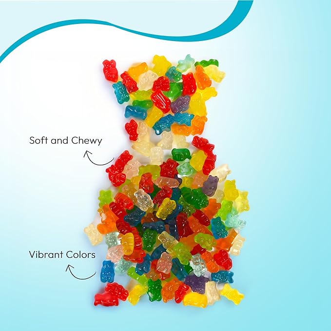 NY Spice Shop Neon Sour Gummy Bears Bulk - 3 Pound Gummies Bears Candy - Sour Gummies Fruit Snacks - Chewy Super Sour Candy - Flavor Gummy Candies - Gummi Bear Gift For All Occasions