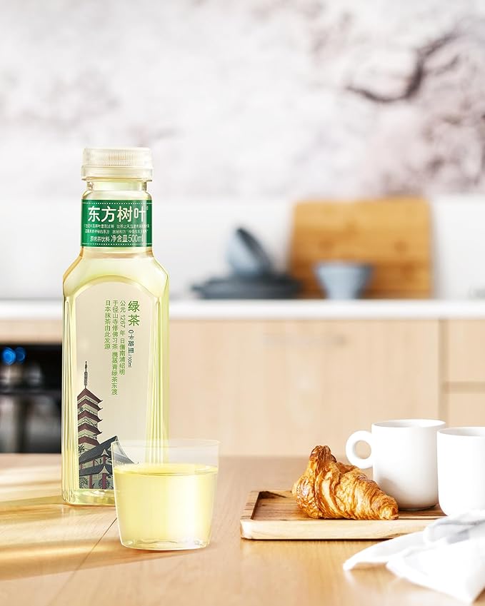 ORIENTAL LEAF Unsweetened Iced Tea – Bottled Green Tea, 16.9 FL oz bottles (Pack of 15), Brewed Tea Drinks, Sugar Free, 0 Calories