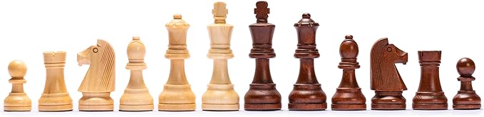 Husaria Staunton Tournament No. 6 Chessmen with 2 Extra Queens and Wooden Box, 3.9-inch Kings