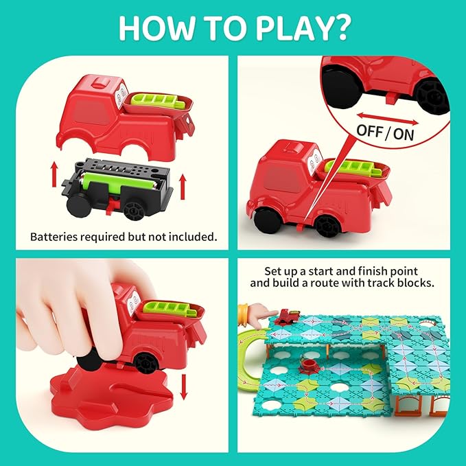 Updated Logical Road Builder Games, STEM Family Board Game, Large Educational Smart Brain Teasers Puzzles Toys, Preschool Learning Montessori Birthday Gift for Boys Girls Age 4-8 (Family Edition)