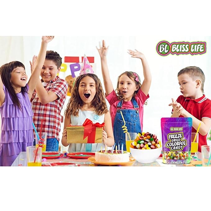 Bliss Life Freeze Dried Colorful Candy, Sour Crunchy Sweet, For Parties, Classroom, Office, Goodie Bags, Snack for Kids, (16oz/1lb)