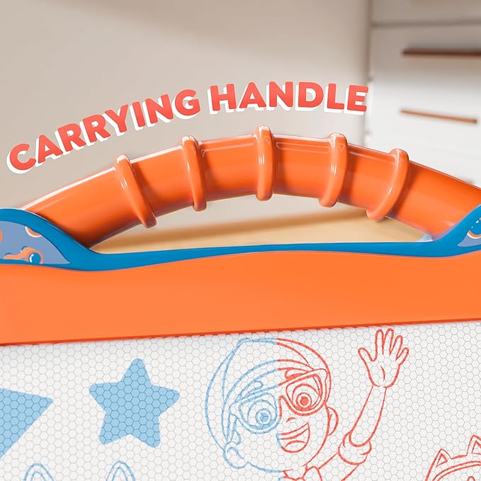 Lollipop Blippi Magnetic Writing Tablet for Kids – Ideal Baby & Toddler Toys – Magnetic Drawing Board with Stands, Pen, and Stamps – Blippi and Mika Inspired Learning Toys for Toddlers 3+