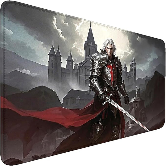 MTG Playmat- Stitched Edges Forest TCG Playmat-Non-Slip Landscape Play Mat Smooth Surface Rubber Base Board Game Mousepad 24x14 inches for Trading Card Game Playing with Storage Bags
