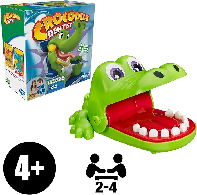 Hasbro Gaming Crocodile Dentist Kids Board Game, Ages 4 And Up (Amazon Exclusive)