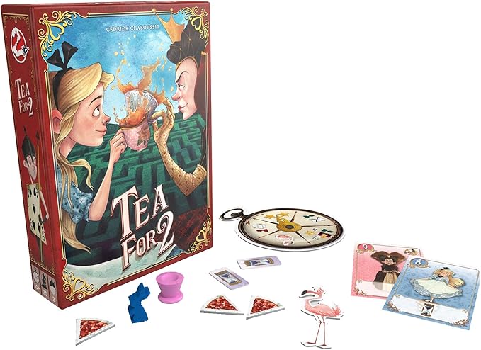 Tea For 2 Board Game - Alice's Wonderland Deck-Building Game, Strategic and Evolving Gameplay, Fun Family Game for Kids & Adults, Ages 10+, 2 Players, 30 Minute Playtime, Made by Space Cowboys