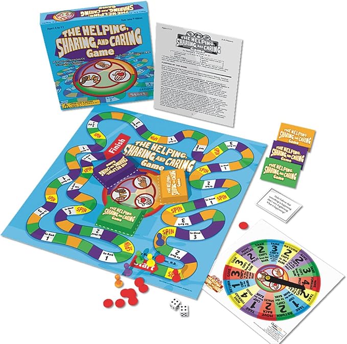 The Helping, Sharing, and Caring Board Game: Educational Board Game, Ages 4-12, 2-6 Players