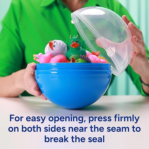 Big Claw Machine Capsules Translucent Plastic Sphere Large Party Favor Containers Round 7 pcs 6.3 inch - Jumbo Plastic Christmas Ornaments Extra Large Gift Box Craft Party Supplies Vending Capsules