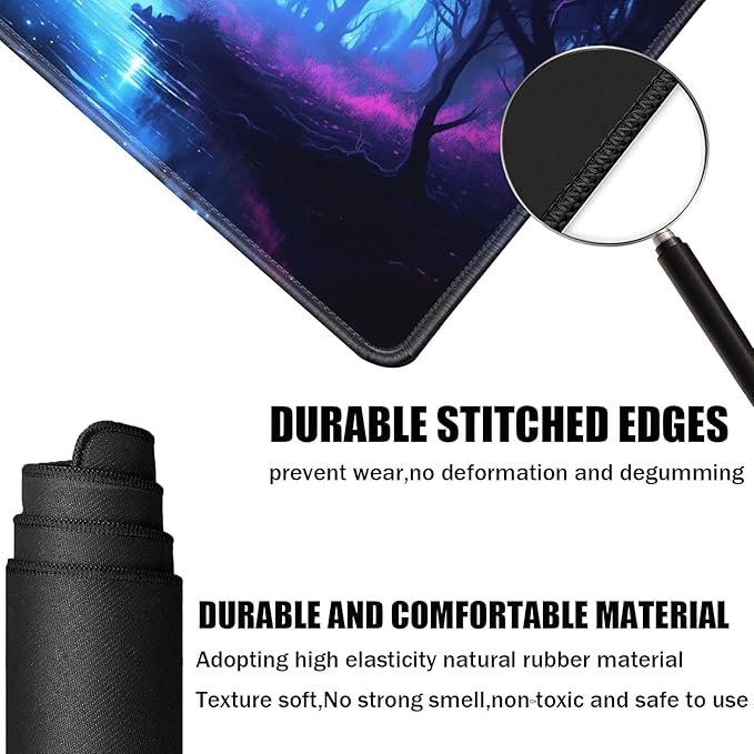 Board Game for TCG Playmat Table Mats Games Size 60X35 cm Mousepad Compatible for MTG RPG CCG Trading Card Game Play mats with 6 Dice (Playmat 141)