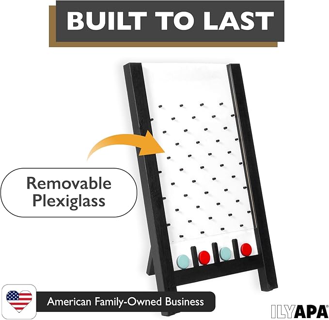 Ilyapa Board - Large Portable Prize Drop Game for Events and Trade Show - 14 x 24 Inch Single Sided - Wooden A-Frame Whiteboard Sign, Eraser