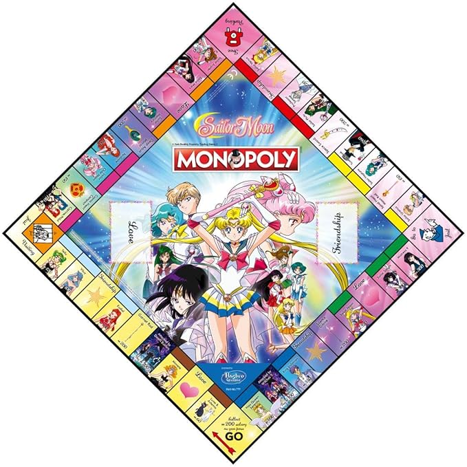 Winning Moves Monopoly Board Game - Sailor Moon Edition - 2+ Players - Ages 9+