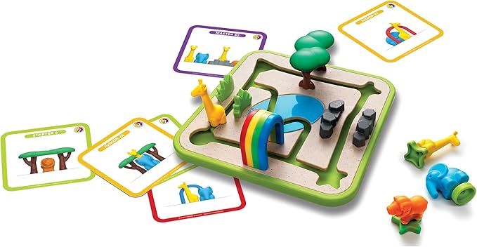 SmartGames Safari Park Jr. Preschool Puzzle Game with 60 Challenges for Ages 3 and Up