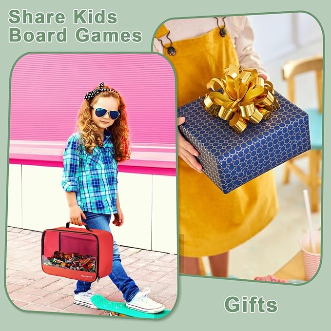 4 PCS Toys Storage Bag, Classic Bricks Building Set Storage Bag, Toy Organizer Bags for Building Toys, Puzzles, Large X Large Size