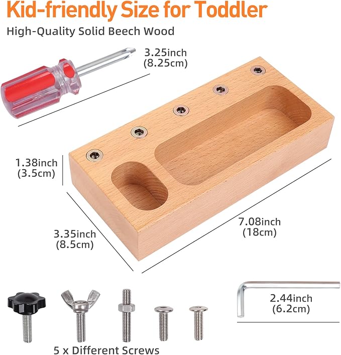 Kids Screwdriver Toy Set, Busy Board Sensory Toys for Toddlers, Kids Tools Set Preschool Learning Activities, Fine Motor Skills Toys for 3 4 5 Year Old, Sensory Toys for Kids with Autism