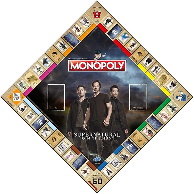 Winning Moves Supernatural Monopoly Board Game, Join The Winchester Brothers Sam and Dean, Advance to Vampire and Werewolf and Trade Your Way to Success, for Ages 16 and up