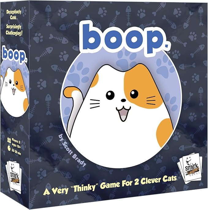 Smirk & Dagger, BOOP - Adorable 2 Player Strategy Board Game, 32 Cat and Kitten Pieces - Makes a Great Gift for Couples, Family, Adults and Kids, Ages 10+