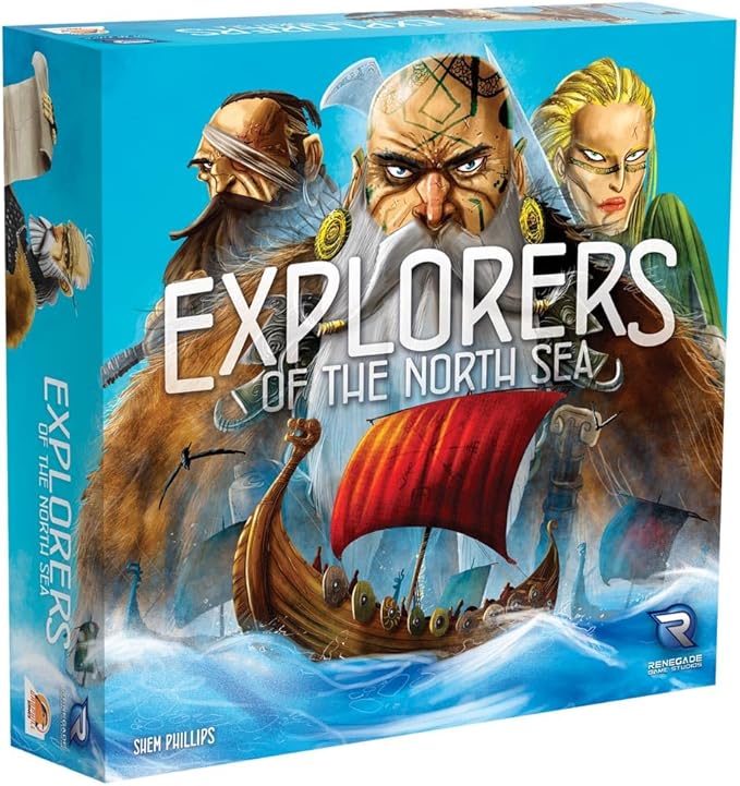 Renegade Game Studios Explorers of The North Sea Board Game, Ages 12+, 1-4 players, Viking strategy board game, Part of the North Sea Trilogy