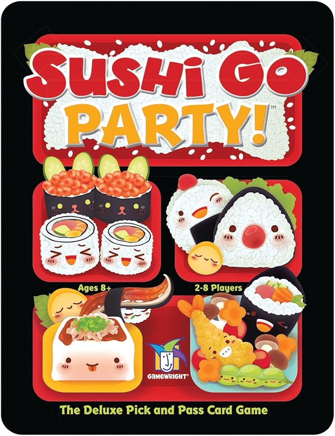Sushi Go Party! - The Deluxe Pick & Pass Card Game by Gamewright, Multicolored