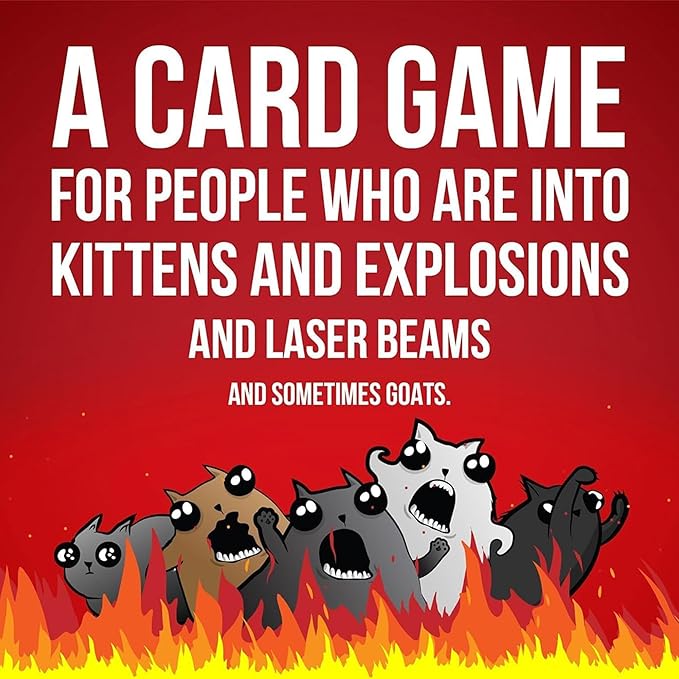 Exploding Kittens Original Edition in a Collectible TIN - Hilarious Card Game for Family - Party Game for Ages 7 and Up - 56 Cards - 2-5 Players - 15 Minutes of Play