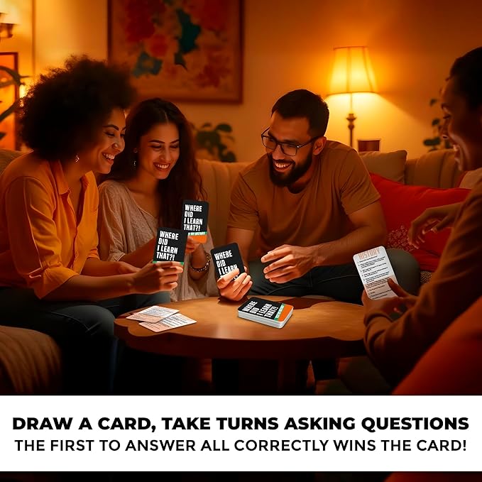 QUOKKA Trivia Card Game with 500 Questions in History – Trivia Games for Adults, Teens, and Families – Trivia Cards with Answers – Great Board Games Trivia for Family Party and Game Night