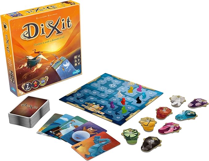Dixit Board Game - The Award-Winning Game of Imagination and Creativity! Fun Family Storytelling Game for Kids & Adults, Ages 8+, 3-6 Players, 30 Minute Playtime, Made by Libellud