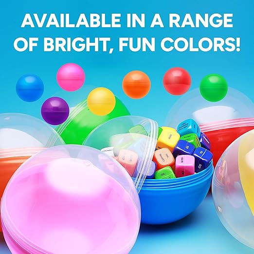 Big Claw Machine Capsules Translucent Yellow Plastic Sphere Party Favor Containers Round 5 pcs 6.3 inch Jumbo Plastic Christmas Ornaments Extra Large Gift Box Craft Party Supplies Vending Capsules