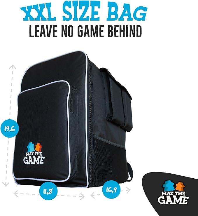 Board Game Bag: Ultimate Backpack, Travel Organizer, Storage & Carrying Case for Board and Tabletop Games