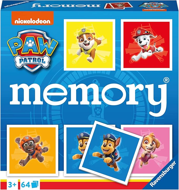 Ravensburger Paw Patrol Memory Game - Matching Picture Snap Pairs for Kids Age 3 Years Up - Educational Todder Toy