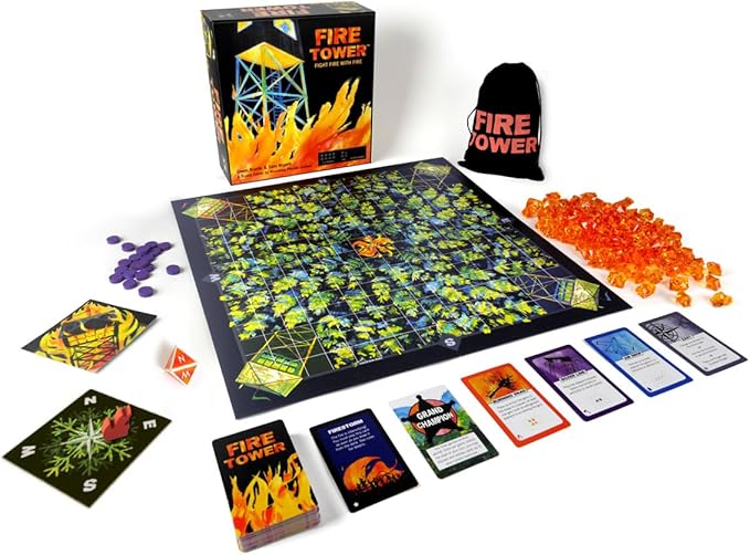 Runaway Parade Games Deluxe Tower Board Game - Fight Fire in This Fast Paced, Competitive Strategy Game | Easy to Learn | 10+ | 15-30 min