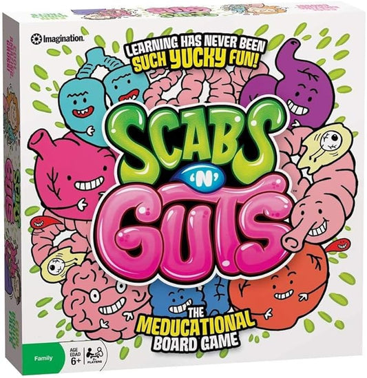 Outset Media Scabs ‘N’ Guts Educational Board Game – Learning has Never Been Such yucky Fun! – for 2 or More Players Ages 6 and up