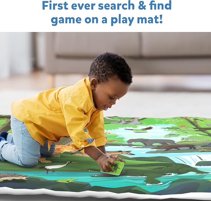 Skillmatics Play Mat & Floor Game - Found It Junior Animals, Large, Soft, Safe Mat for Toddlers and Preschoolers, for 18+ Months