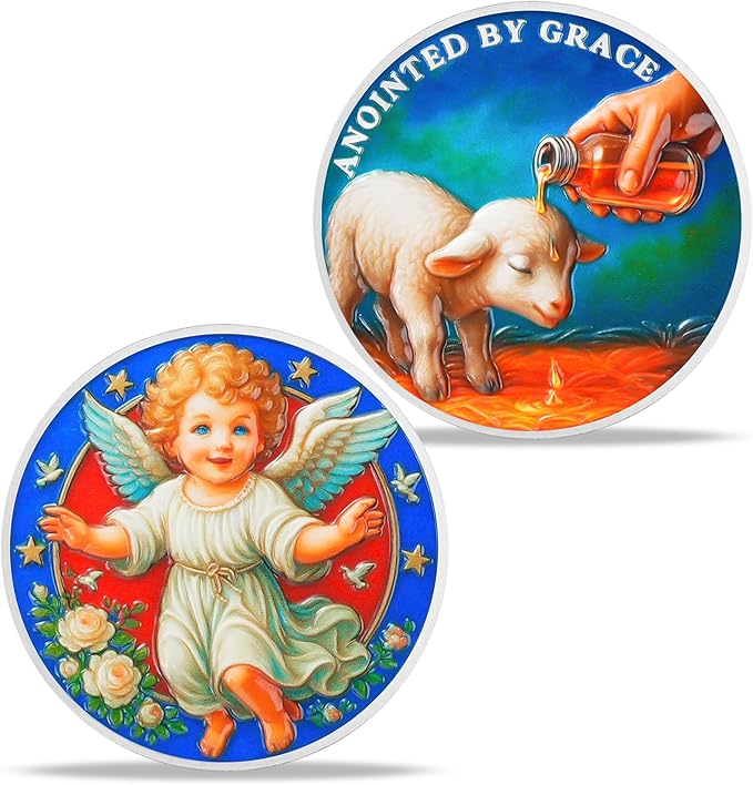 Anointed Lamb Religious Coin – Inspirational Bible Verse Medallion for Faith-Based Gifts, Spiritual Encouragement for Men & Women