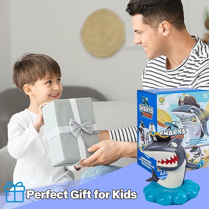 Shark Finger Biting Game Toy,Pop Up Pirate Game Stress Relief Toys,Prank Family Board Games for Kids Ages 4 and Up Birthday for Kids Boy Girl