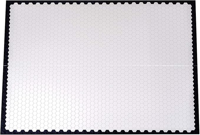 Hexers XL Role-Playing Game Board, Vinyl Mat Alternative Compatible with Dungeons and Dragons DND, Pathfinder, RPG, 44 inches on 34 inches with 1 inch Squares and Hexes, Foldable and Dry Erase