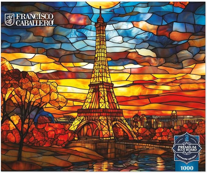 Ceaco - Sapphire Select - Francisco Caballero - Parisian Dream - 1000 Piece Jigsaw Puzzle – Challenging & Fun – Blue Core Puzzle Board – Giftable Display Box - Full Size Poster Included