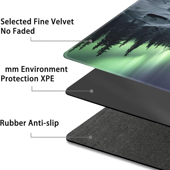 Board Game for TCG Playmat Table Mats Games Size 60X35 cm Mousepad Compatible for MTG RPG CCG Trading Card Game Play mats with 6 Dice (Playmat 139) Aurora