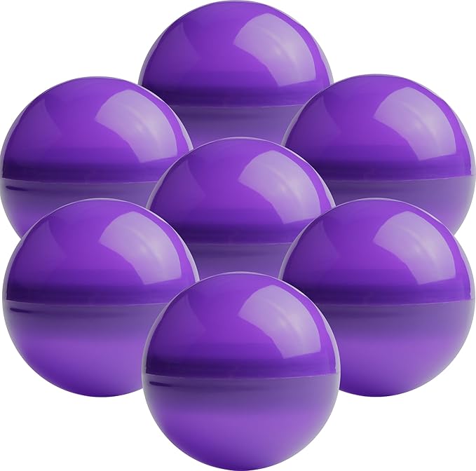 Vending Machine Capsules - 3" PURPLE Empty Plastic Capsules - 14 Pcs Toy Capsule - Purple Round Large Easter Eggs - Bath Bombs Molds - Party Favors DIY Craft Supplies