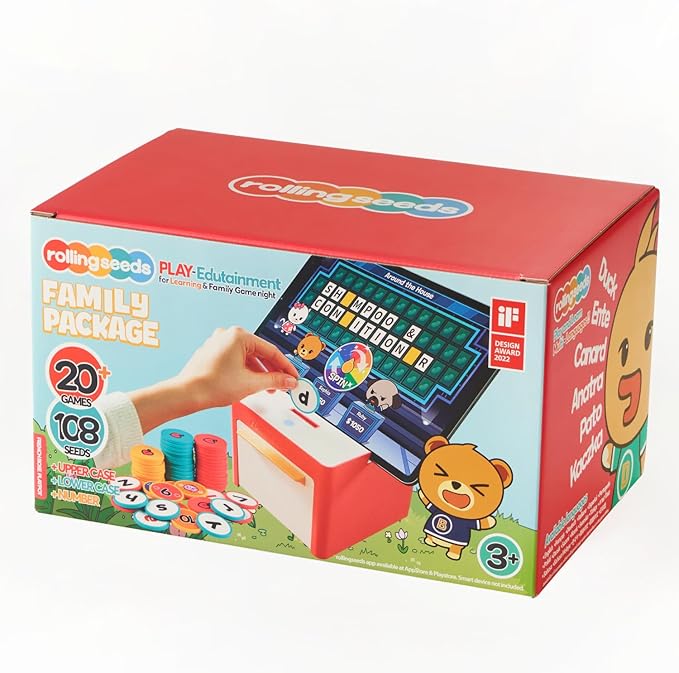 Interactive Edutainment Games for Family | App-Connected Learning Games | Physital Boardgame Console for Entire Family | Multilingual Edutainment Games (Family Pack)