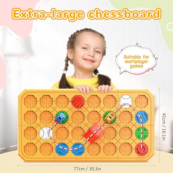 Logic Road Builder Games Toys: STEM Toys for 4 Year Old Kids Montessori Board Game Brain Teaser Puzzles Preschool Learning Activities Educational Toy for Toddler Ages 3 5 6 7 8-12 Boys Girls Gifts
