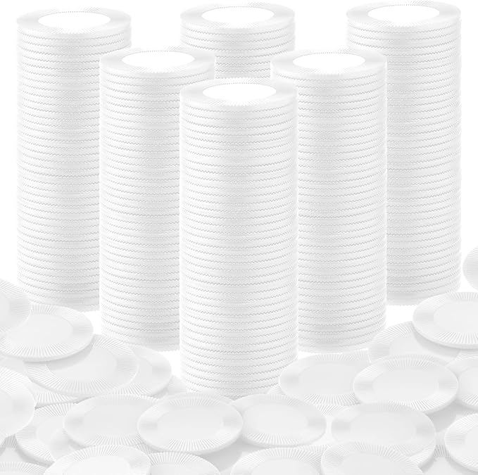 Coopay 1000 Pieces Plastic Poker Chips, Bingo Chips Bulk Learning Counters Disks Poker Card Game, Counting Markers for Math Practice, Game Tokens and Teaching Rewards, 25 mm/ 1 Inch (White)