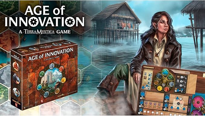 Age of Innovation - A Terra Mystica Game, Faction Strategy Board Game, Ages 14+, 1-5 Players, 40 Min