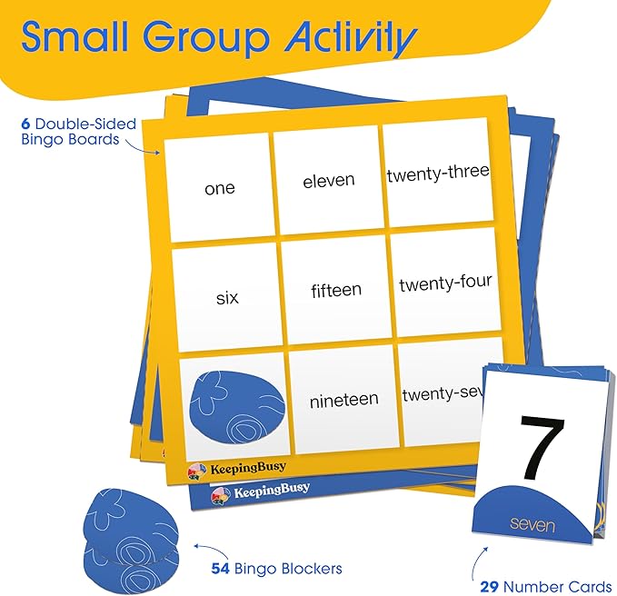 Keeping Busy Bingo Dementia Activities for Seniors | Games for Seniors with Dementia Products for Elderly | Alzheimers Products for Elderly Alzheimers Activities Bingo Games Cards, Chips & 6 Board Set