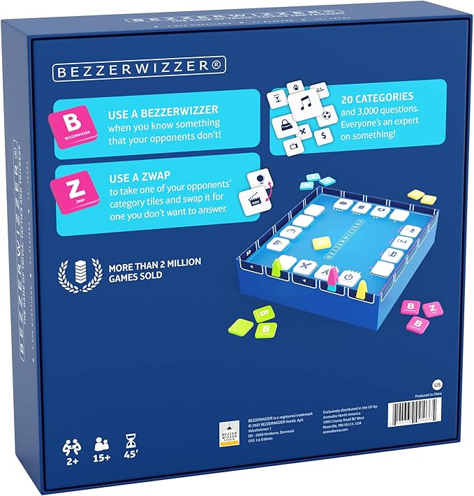 Party Game (US Edition) - Trivia, Tactics, and Trickery for Epic Game Nights! Great for Family Game Night, Ages 14+, 2+ Players, 45 Minute Playtime, Made by Bezzerwizzer