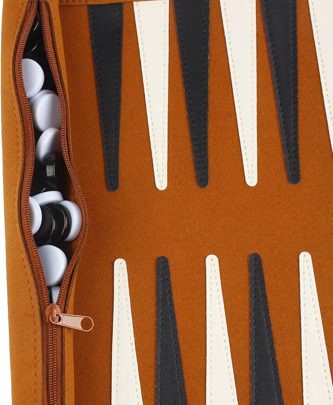 Andux Roll-up Leather Backgammon Board Game PGSLQ-01