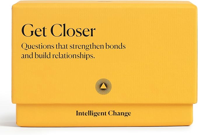 Intelligent Change Get Closer Social Bonding Card Game, Conversation Starters with Fun Questions & Activities, Talking Games for Adults, Icebreaker Game with 100 Question Cards