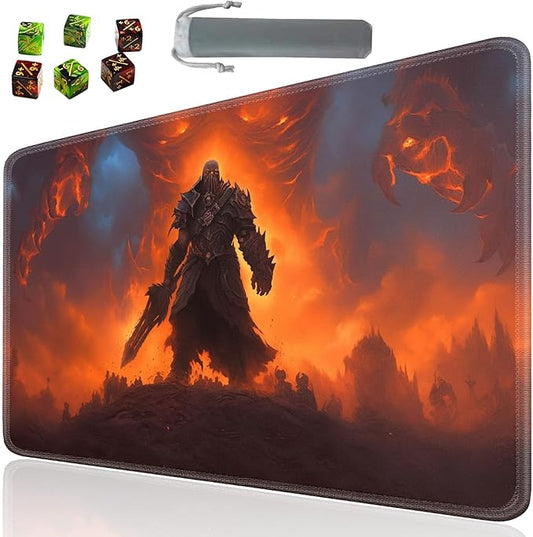 Board Game for TCG Playmat Table Mats Games Size 60X35 cm Mousepad Compatible for MTG RPG CCG Trading Card Game Play mats with 6 Dice (Playmat 134)