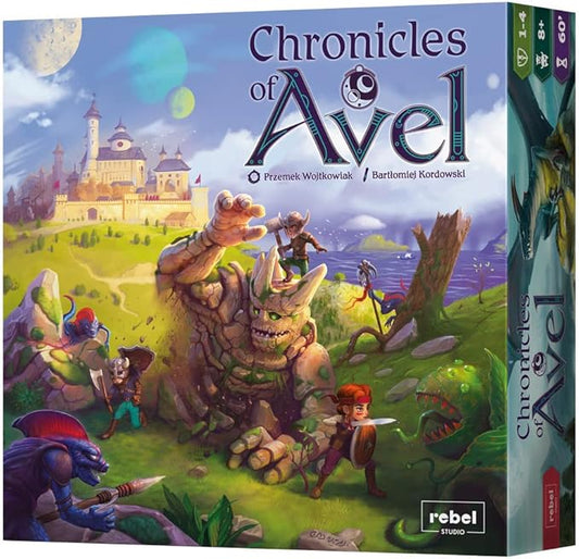 Chronicles of Avel Board Game - Cooperative Adventure with Unique Hero Customization, Dice Combat and Modular Map for Kids & Adults, Ages 8+, 1-4 Players, 60-90 Minute Playtime, Made by Rebel Studio